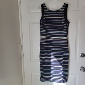 White House Black Market Striped Midi Dress